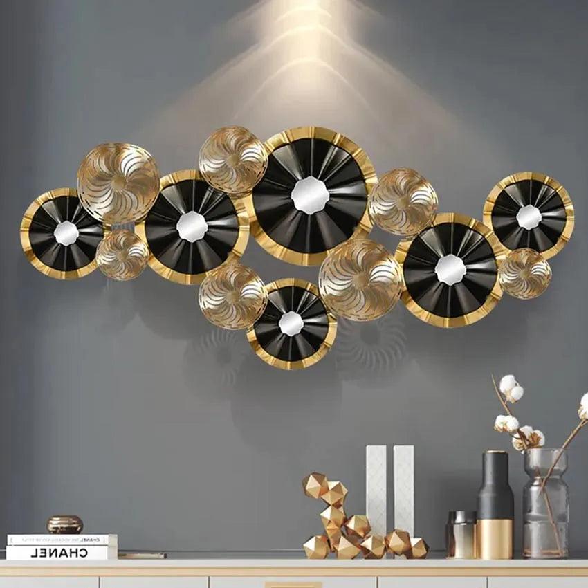 Cosmopolitan Black And Gold Metal Wall Art