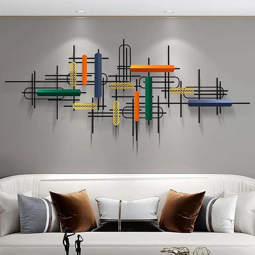 Multicolor Abstract Metal Wall Art