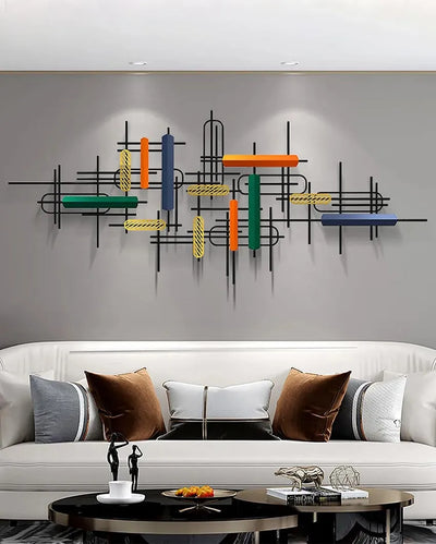 Multicolor Abstract Metal Wall Art