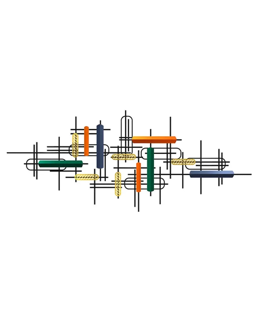 Multicolor Abstract Metal Wall Art