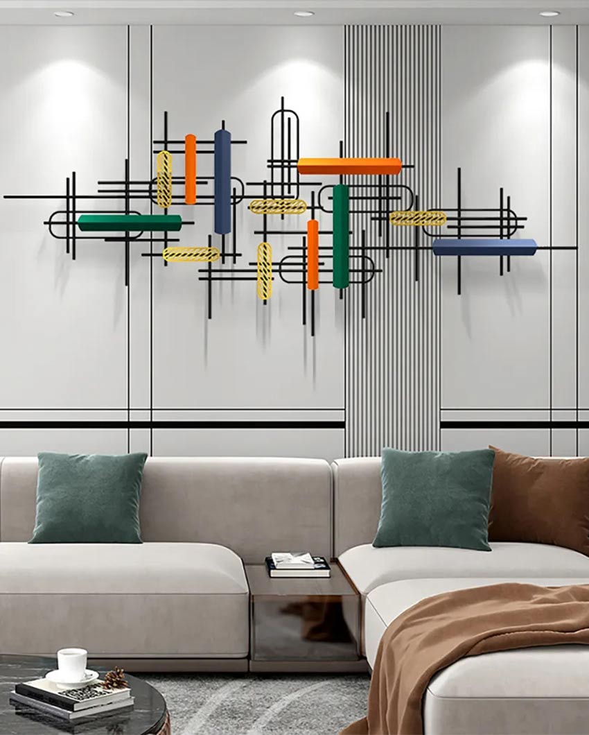 Multicolor Abstract Metal Wall Art