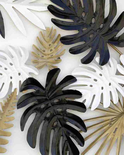 Monstera Leaves Frame Wall Decor Metal Wall Art