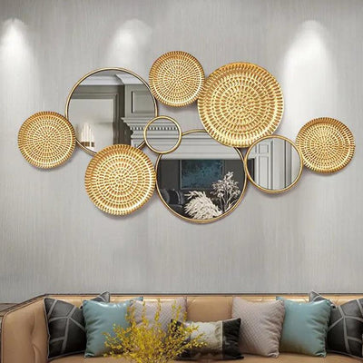 Golden Platter Metal Wall Art