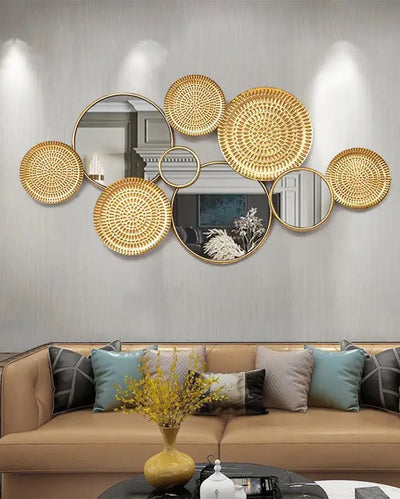 Golden Platter Metal Wall Art