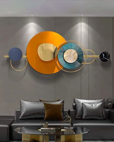 Multicolor Large Abstract Metal Wall Art