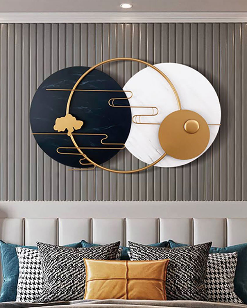 Black & White Metallic Plates Wall Art