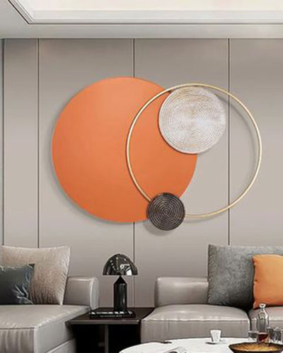 Interconnected Metal Circle Wall Art