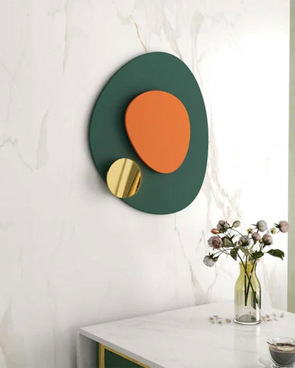 Curved Emerald Home Decor Metal Wall Art