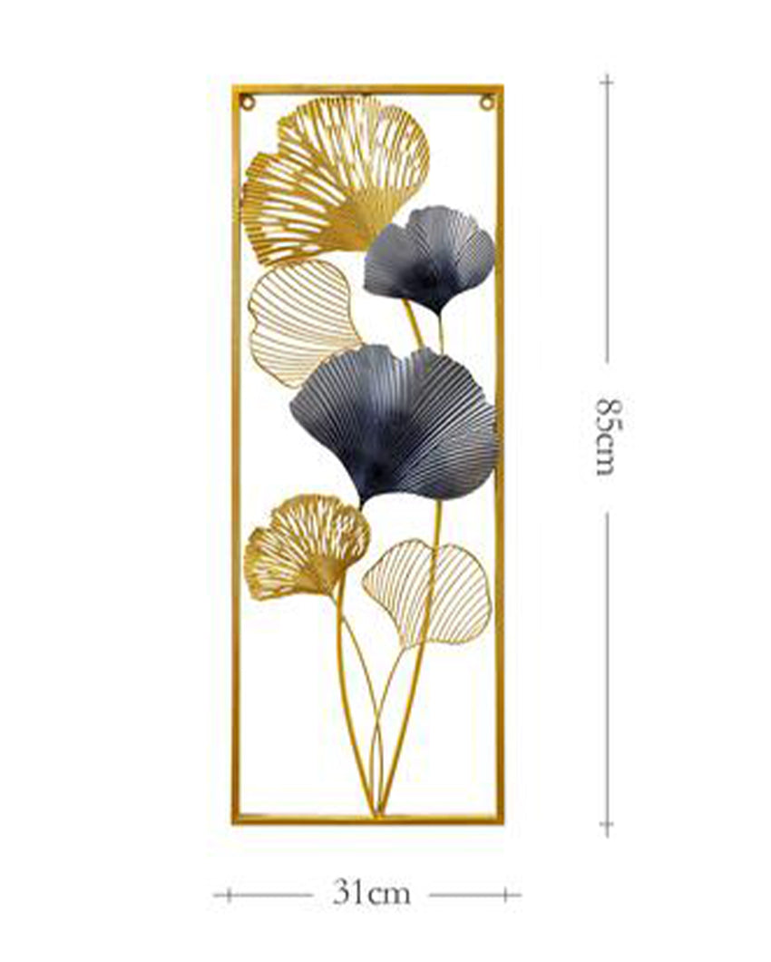 Dual Leaf Frame Metal Wall Art