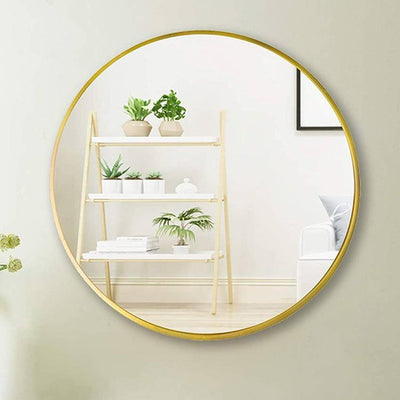 Beautiful Metal Round Wall Mirror Gold