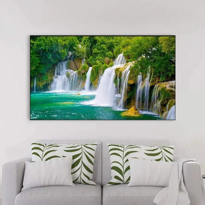 Forest Waterfall Wall Painting