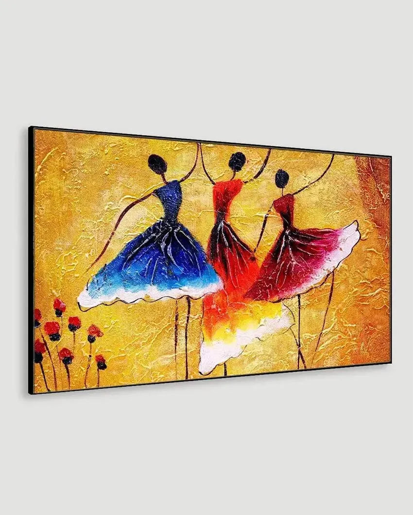 Ballerinas Dancing Wall Painting