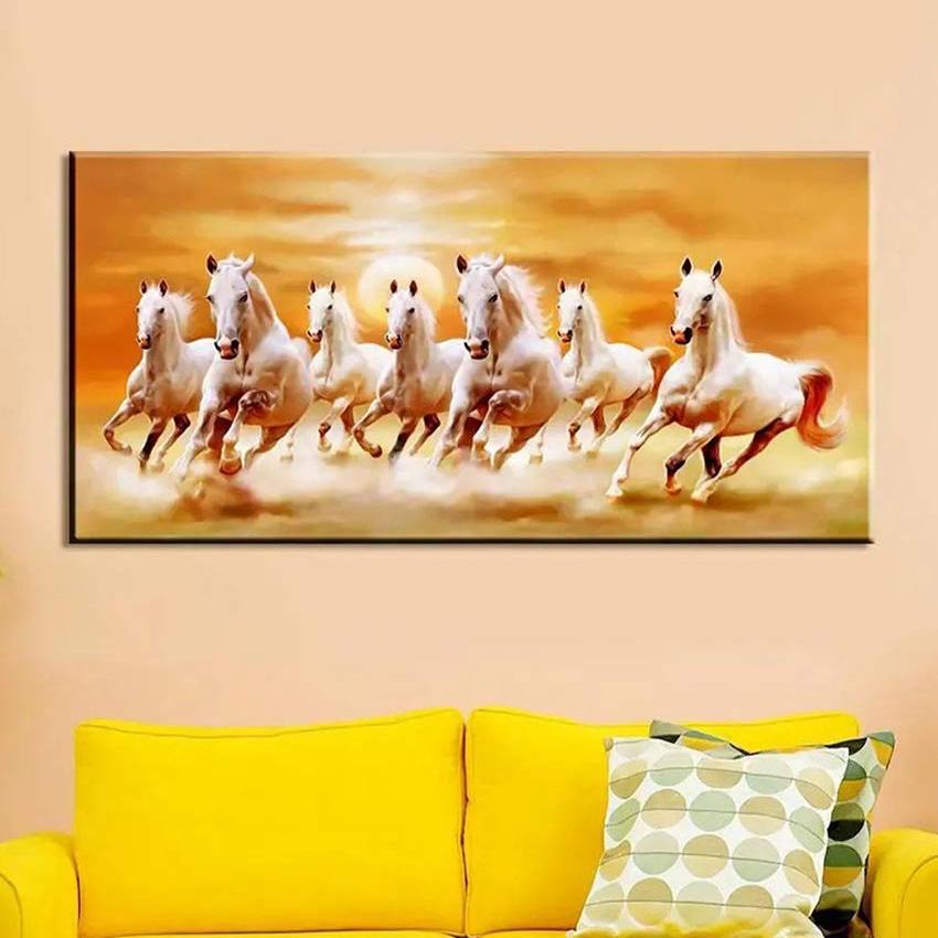 Sunset 7 Horse Wall Painting