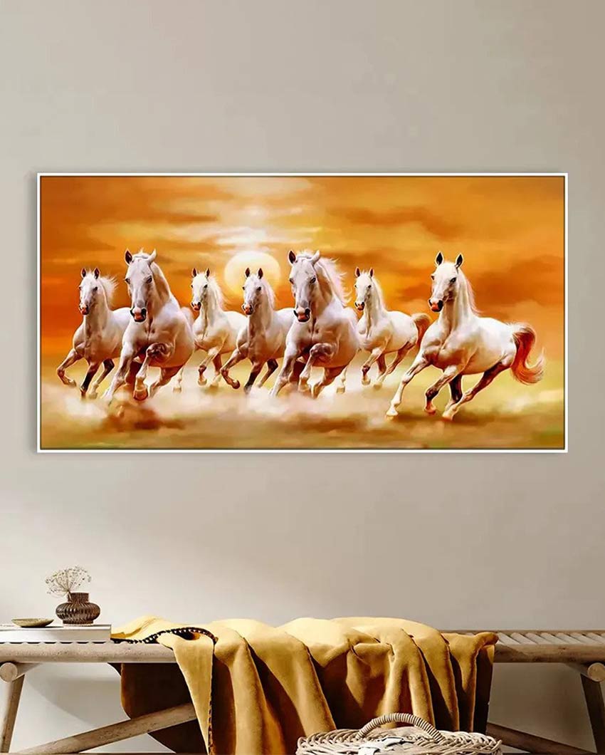 Sunset 7 Horse Wall Painting