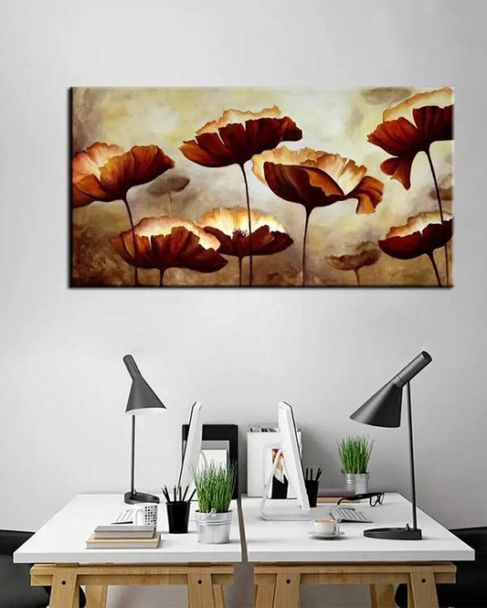Poppy Flower Wall Painting