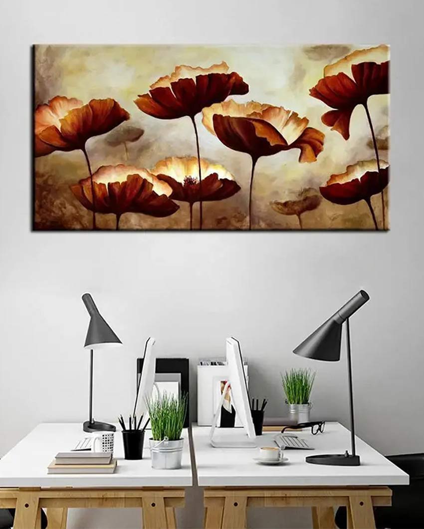 Poppy Flower Wall Painting