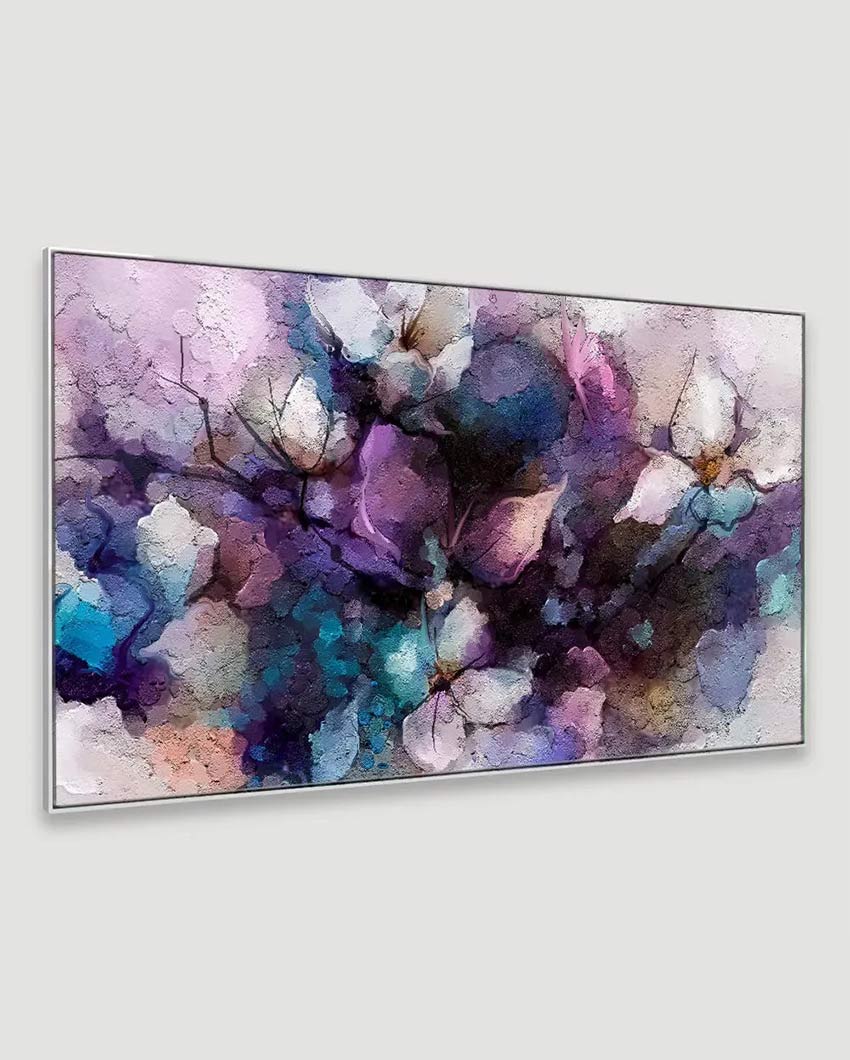 Purple Ethereal Floral Wall Painting