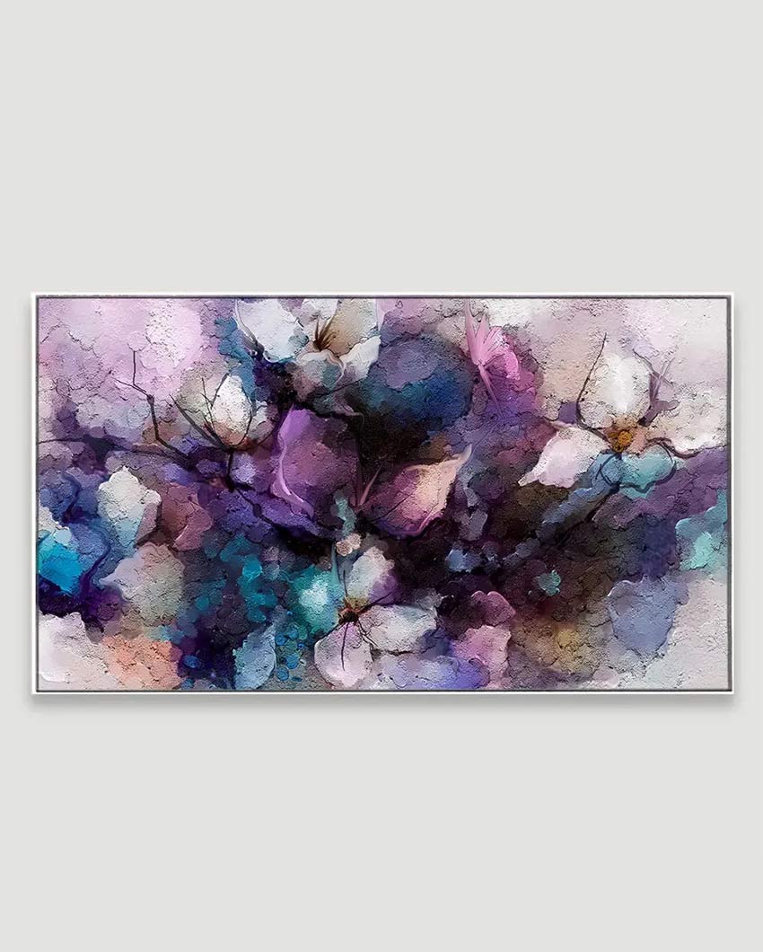 Purple Ethereal Floral Wall Painting