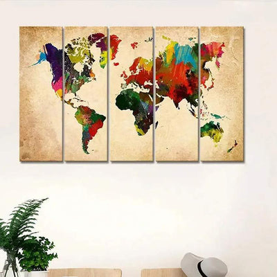 The World Map Wall Painting