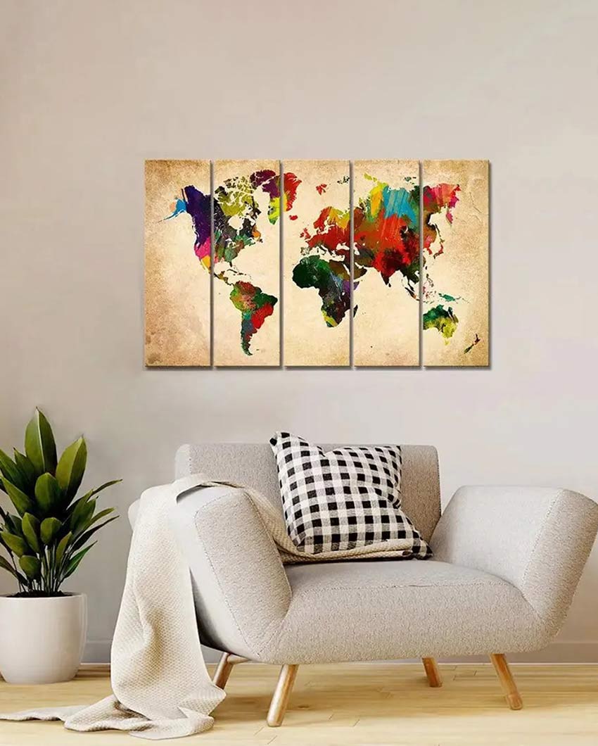 The World Map Wall Painting