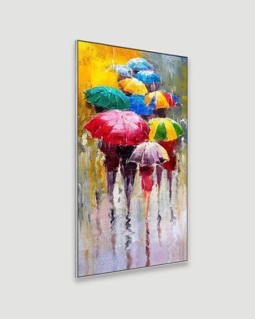 Rainbow Umbrellas Wall Painting