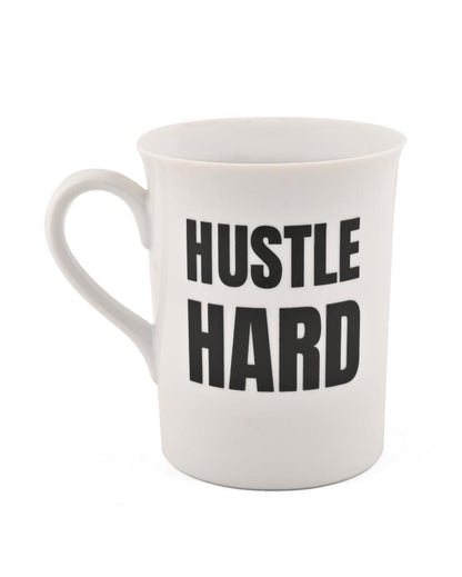 Hustle Hard Porcelain Coffee Mugs | Set Of 2