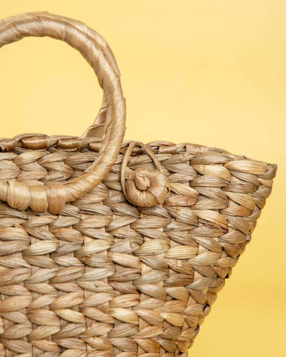 Natural Water Hyacinth Handcrafted Mini Tote Bag