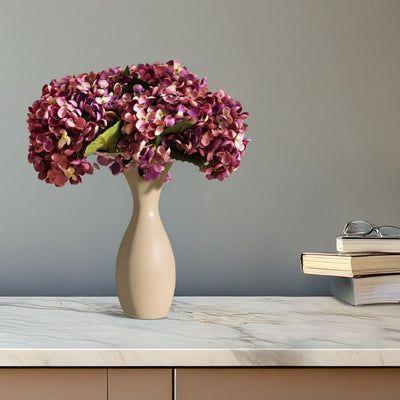 Elegant Artificial Hydrangea Bouquet Without Vase | 12 inches