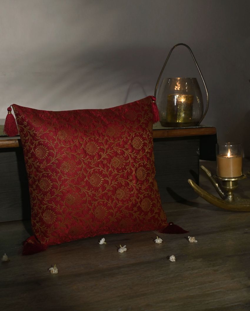 Regal Blended Silk Cushion Cover | 16 x 16 inches