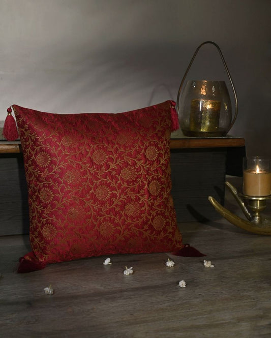 Regal Blended Silk Cushion Cover | 16x16 inches
