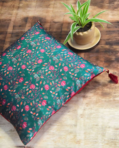 Gleaming Blended Silk Cushion Cover | 16x16 inches