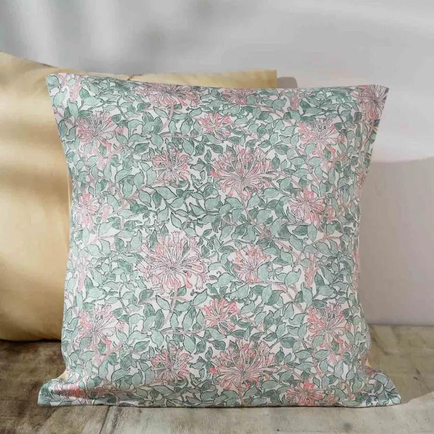 Embroidered Cotton Cushion Cover | 16x16 inches