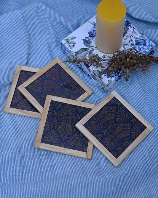 Sophisticated Blended Silk Coasters | Set of 4 | 4 inches