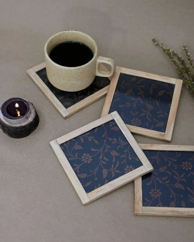 Opulent Blended Silk Coasters | Set of 4 | 4 inches