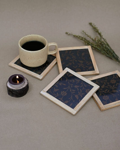 Opulent Blended Silk Coasters | Set of 4 | 4 inches