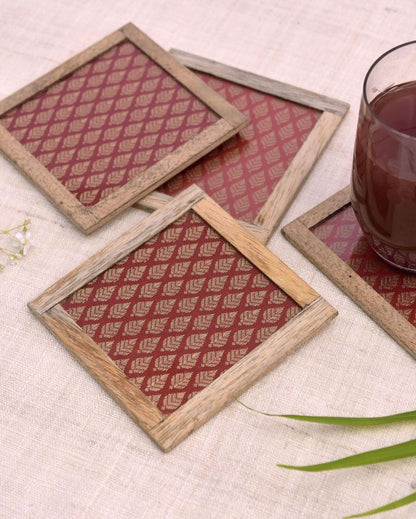 Glamorous Blended Silk Coasters | Set of 4 | 4 inches