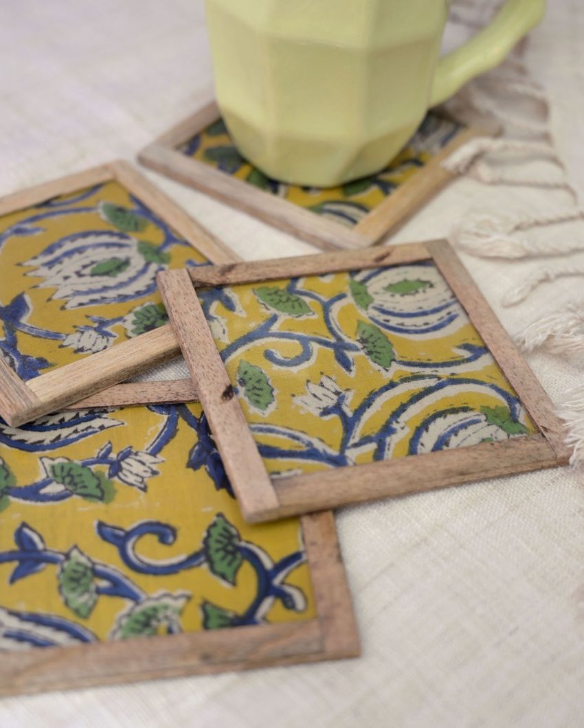 Classic Cotton Coasters | Set of 4 | 4 inches
