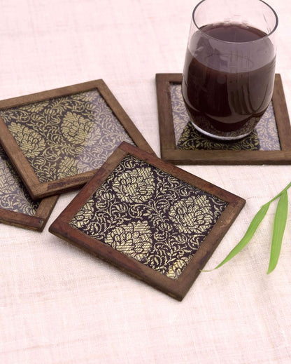 Timeless Blended Silk Coasters | Set of 4 | 4 inches