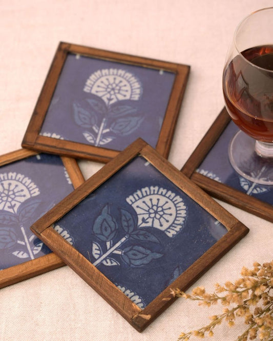 Eco-friendly Cotton Coasters | Set of 4 | 4 inches