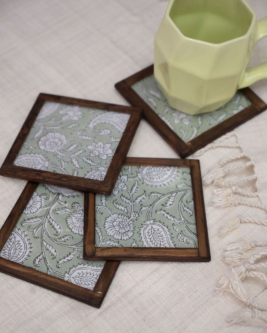 Natural Cotton Coasters | Set of 4 | 4 inches