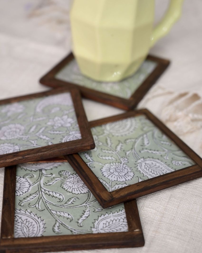 Natural Cotton Coasters | Set of 4 | 4 inches