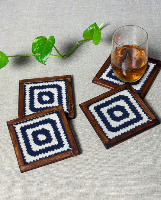 Chic Cotton Coasters | Set of 4 | 4 inches