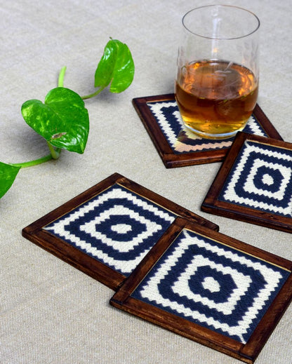 Chic Cotton Coasters | Set of 4 | 4 inches