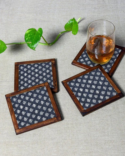 Contemporary Cotton Coasters | Set of 4 | 4 inches