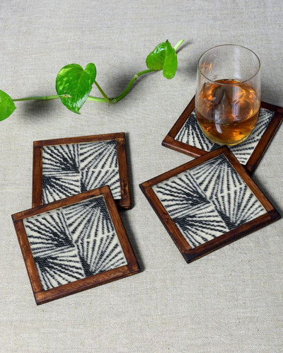 Sleek Cotton Coasters | Set of 4 | 4 inches