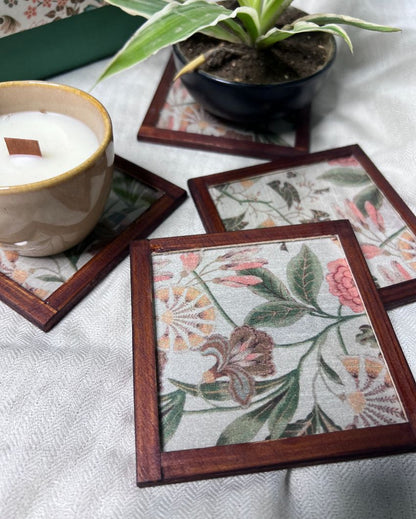 Opulent Blended Silk Coasters | Set of 4 | 4 inches
