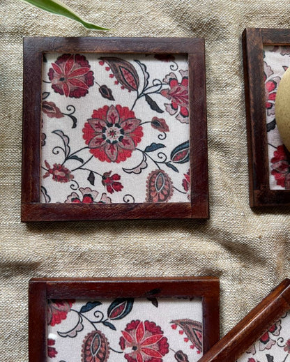 Exquisite Blended Silk Coasters | Set of 4 | 4 inches