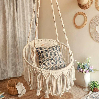 Boho Hammock Cotton & Mettal Frame Chair