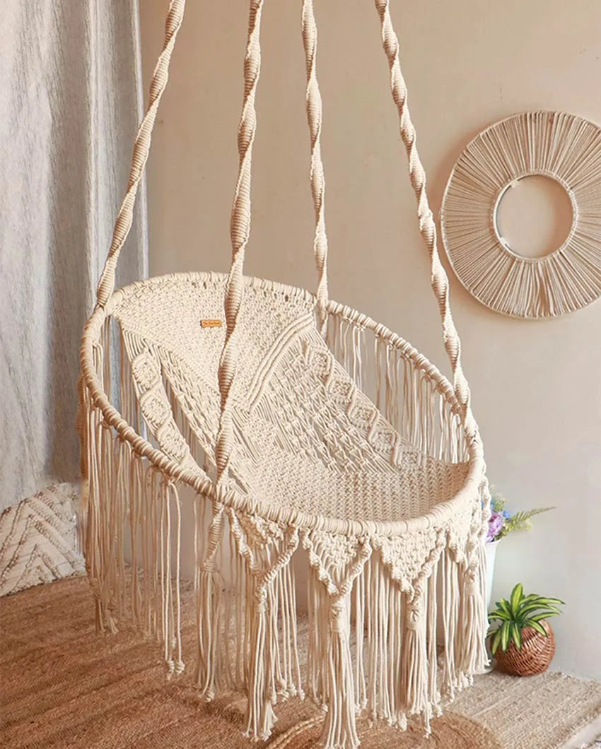 Boho Hammock Cotton & Mettal Frame Chair