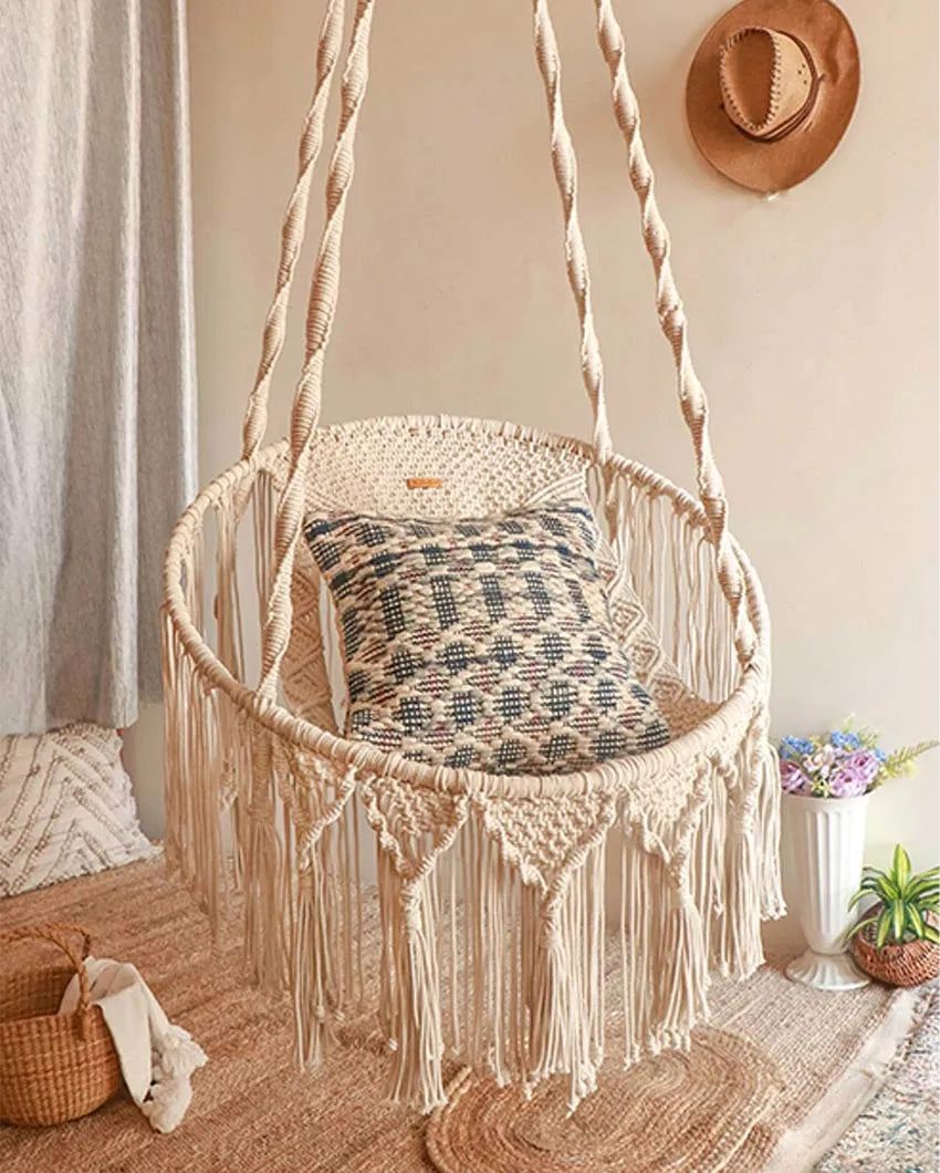 Boho Hammock Cotton & Mettal Frame Chair